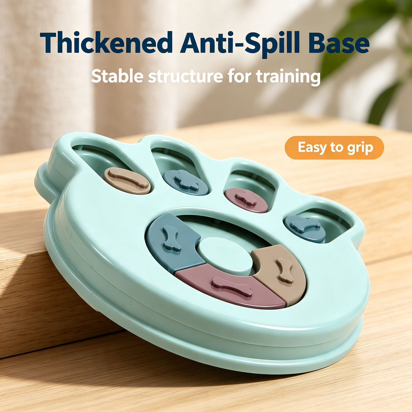 Paw‑Shaped Dog Puzzle Feeder, Interactive Treat Dispensing Toy for Mental Stimulation