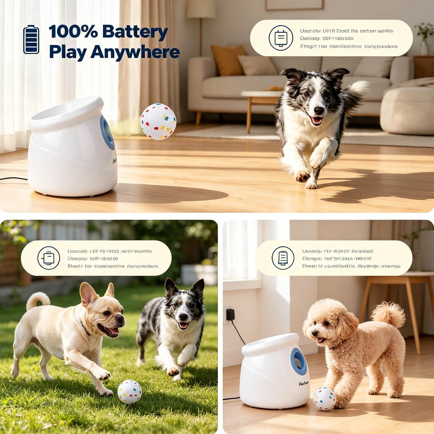 Automatic Dog Ball Launcher, Interactive Fetch Toy for Medium Large Dogs