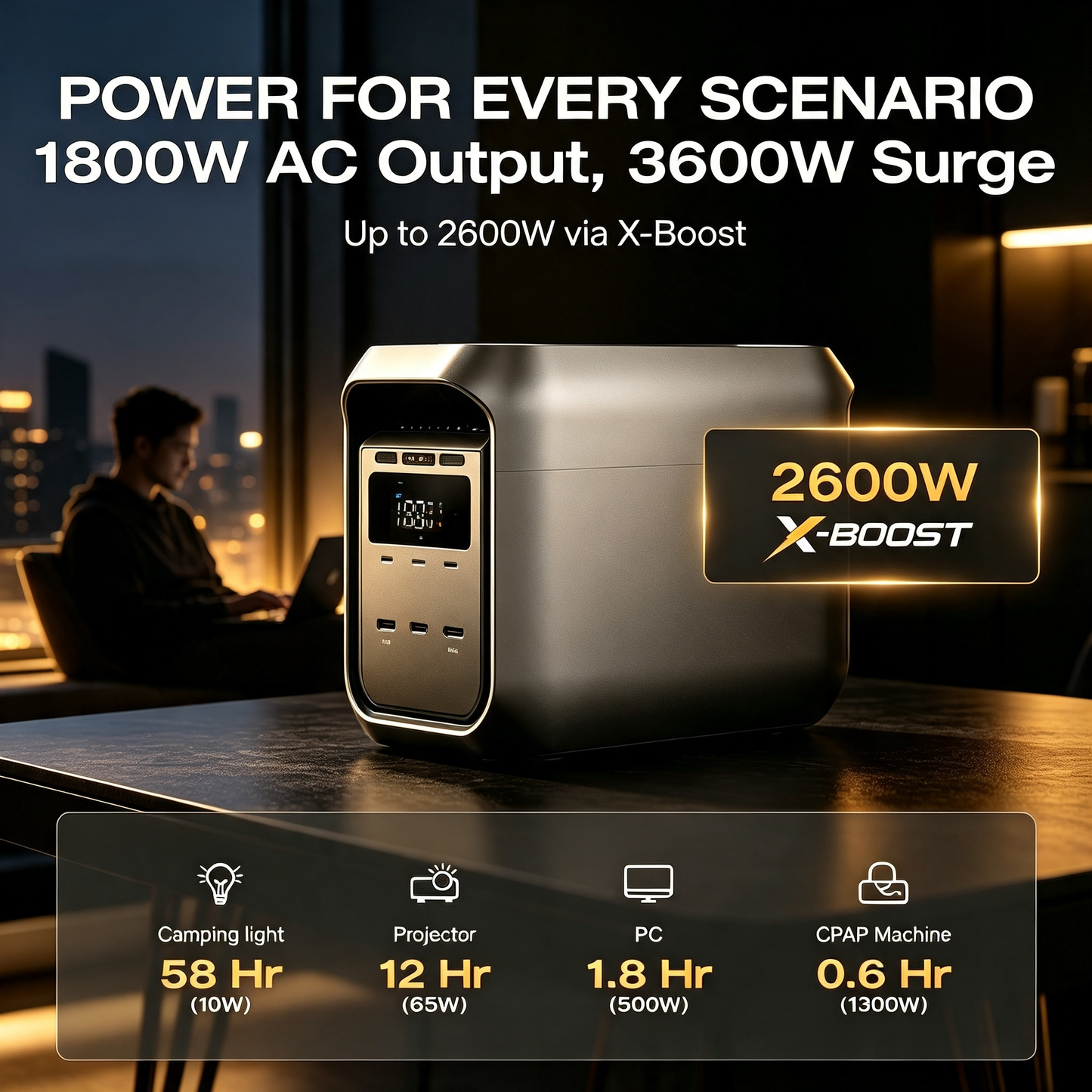 Large Capacity + Fast Charging = Endless Power, Anywhere, Anytime