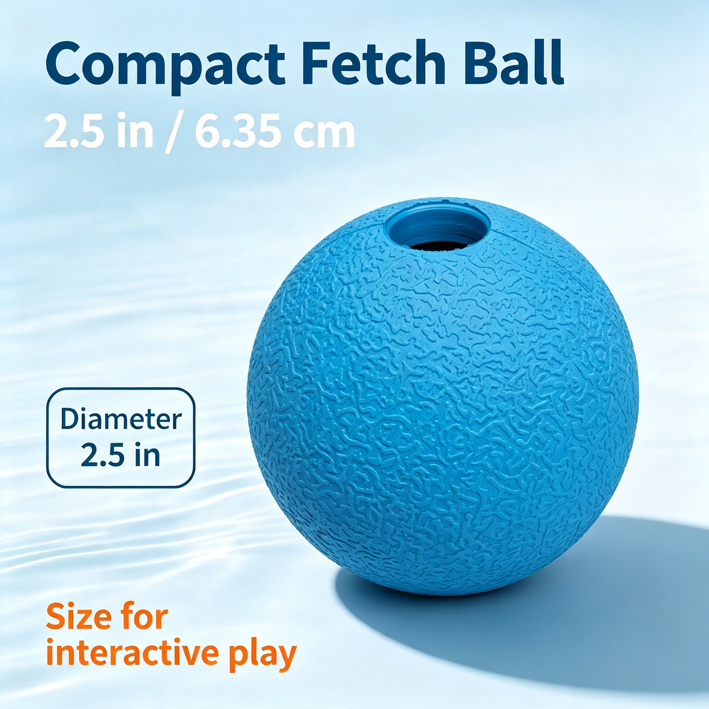 Natural Rubber Dog Fetch Balls, 3‑Pack Non‑Slip Chew Toy Balls for Dogs